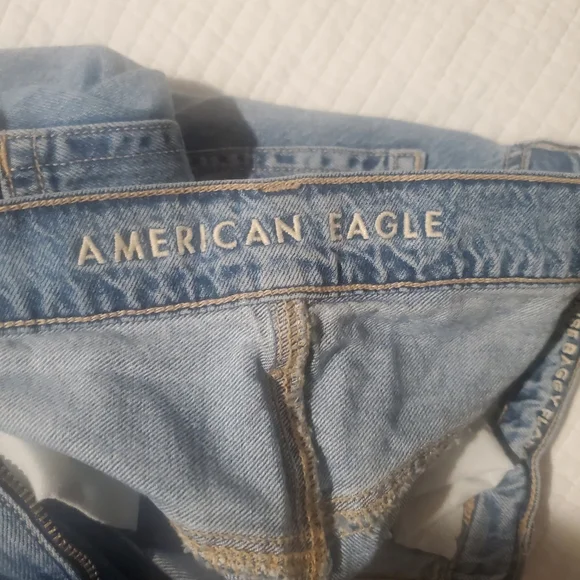 American Eagle Outfitters Light Blue Distressed Flare Jeans - Picture 2 of 5